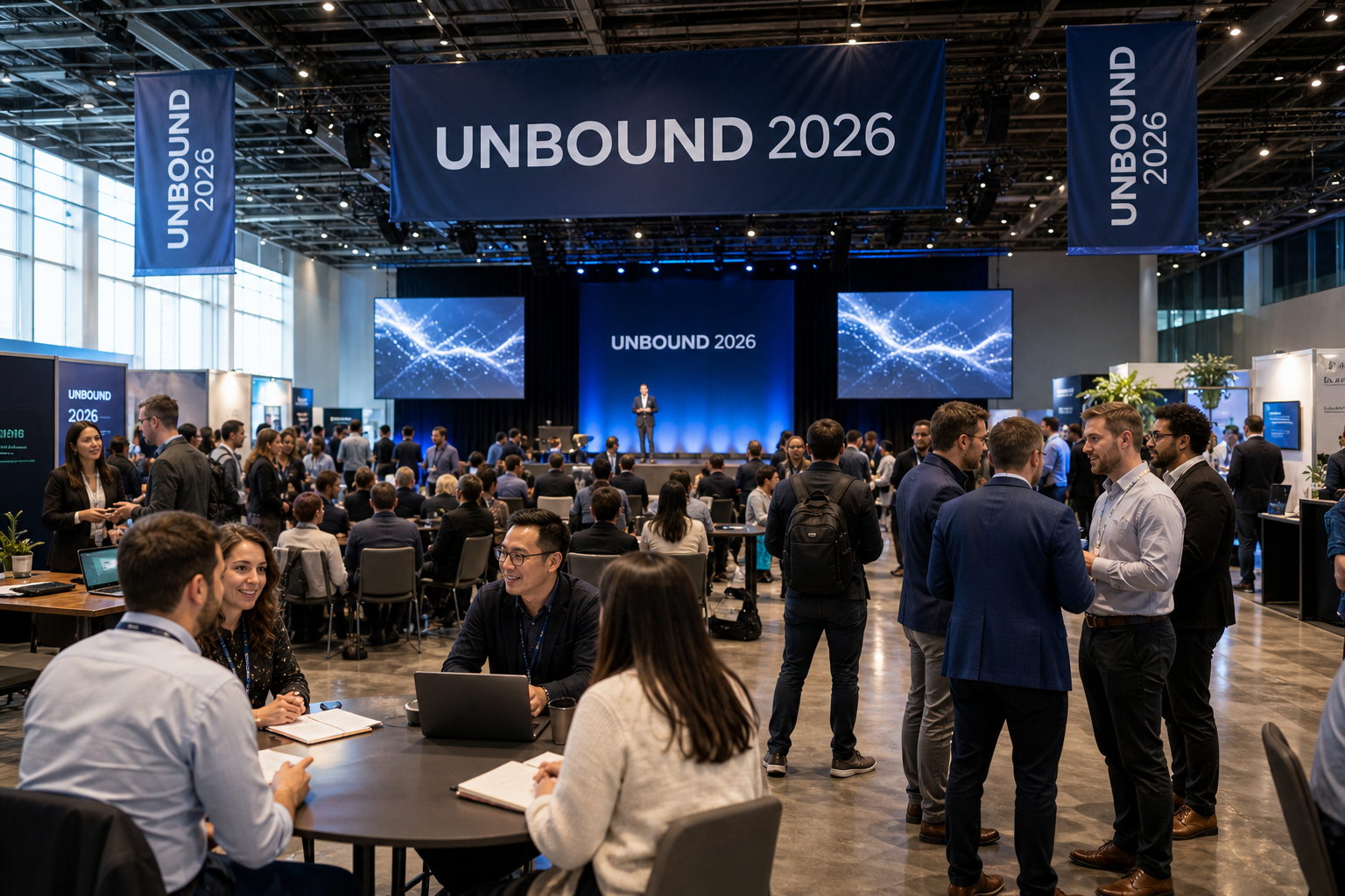 Groups of people enjoying the UNBOUND 2026 confrence